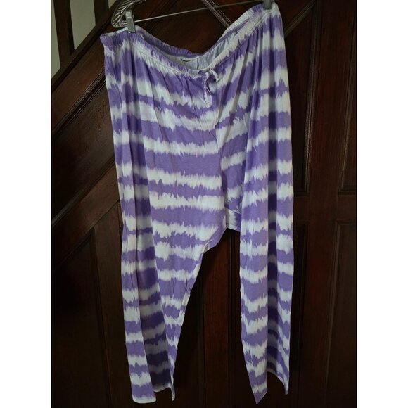 Avenue Purple Love Is My Superpower Pajama Set Size 30/32 Tie-Dye Pants - Picture 5 of 6